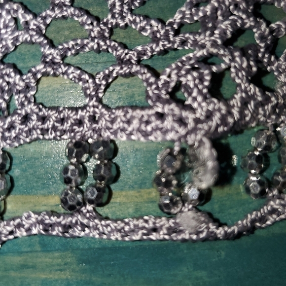 Silver Mesh Top with Bead Detail New Small/Medium - Picture 9 of 10